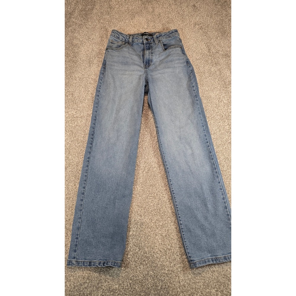BCBGeneration Skater Straight Jeans Medium Wash Blue Denim 7/28 High Rise